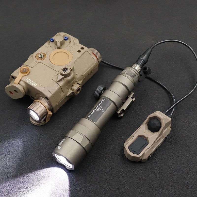 LThyzszb Tactical Dual Remote Pressure Switch Compatible with 2.5mm Plug PEQ-15 & DBAL & SF M300/340/M600/640DF Weapon Lights and Lasers (2.5mm Plug-Tan) - Image 5